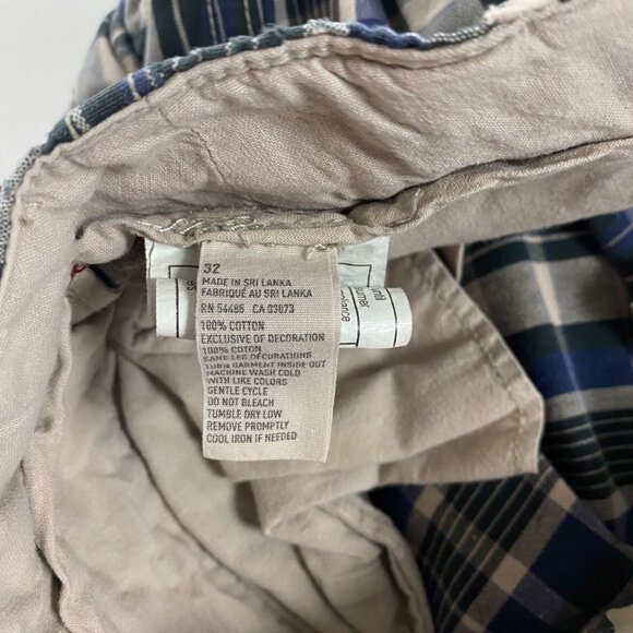 American Eagle Outfitters Classic Length Plaid Cargo Shorts Mens Size 32 Cotton - Picture 7 of 12